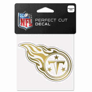 Tennessee Titans Decal 4x4 Perfect Cut Metallic Gold