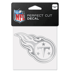 Tennessee Titans Decal 4x4 Perfect Cut Metallic Silver