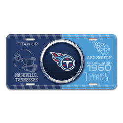 Tennessee Titans Embossed Metal License Plate