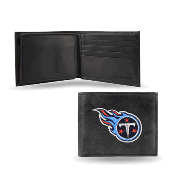 Tennessee Titans  Embroidered Genuine Leather Billfold Wallet 3.25