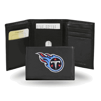 Tennessee Titans  Embroidered Genuine Leather Tri-fold Wallet 3.25
