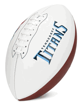 Tennessee Titans Franklin NFL Team Signature Autograph White Panel Football