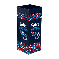 Tennessee Titans Glass 17oz Wine Stemmed Boxed