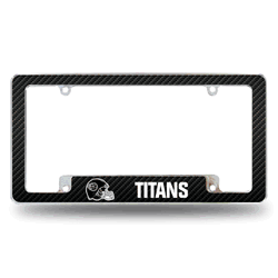 Tennessee Titans Helmet Logo 12" x 6" Chrome All Over Automotive License Plate Frame for Car/Truck/SUV
