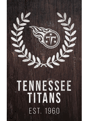 Tennessee Titans Laurel Wreath 11x19 Sign