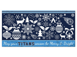 Tennessee Titans Merry and Bright 6x12 Sign