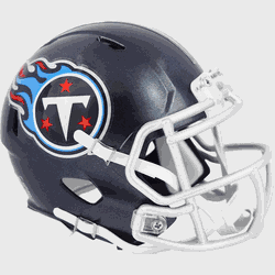 Tennessee Titans NFL Mini Speed Football Helmet Satin Navy Metallic
