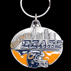 Tennessee Titans Oval Carved Metal Key Chain