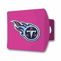 Tennessee Titans Pink Metal Hitch Cover with  3D Color Emblem