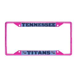 Tennessee Titans Pink Metal License Plate Frame - 6.25"x12.25"