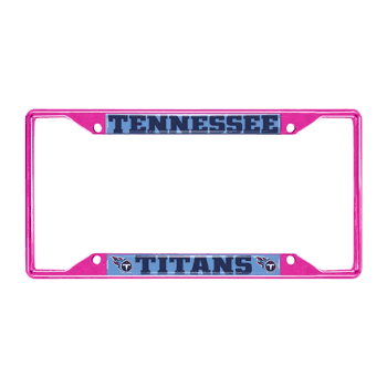 Tennessee Titans Pink Metal License Plate Frame - 6.25