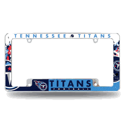 Tennessee Titans Primary 12" x 6" Chrome All Over Automotive License Plate Frame for Car/Truck/SUV