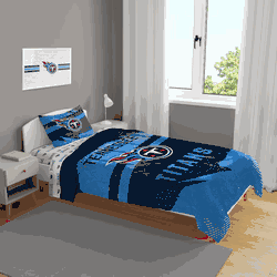 Tennessee Titans Slanted Stripe 4 PC Twin Bed in a Bag