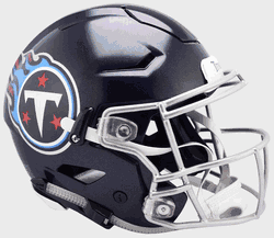 Tennessee Titans SpeedFlex Full Size Football Helmet Satin Navy Metallic