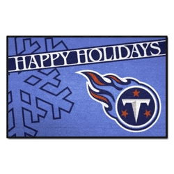 Tennessee Titans Starter Mat Accent Rug - 19in. x 30in. Happy Holidays Starter Mat