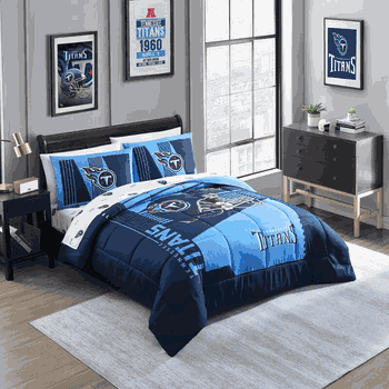 Tennessee Titans Status Bed In A Bag Queen