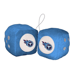 Tennessee Titans Team Color Fuzzy Dice Dcor 3" Set