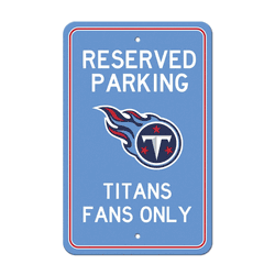 Tennessee Titans Team Color Reserved Parking Sign Dcor 18in. X 11.5in. Lightweight