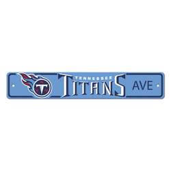 Tennessee Titans Team Color Street Sign Dcor 4in. X 24in. Lightweight