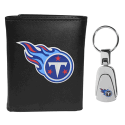 Tennessee Titans Tri-fold Wallet & Steel Key Chain