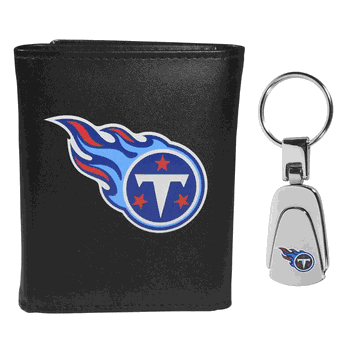 Tennessee Titans Tri-fold Wallet & Steel Key Chain