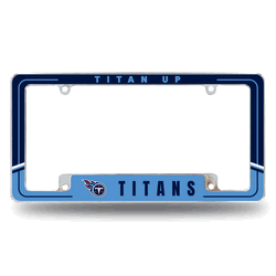Tennessee Titans Two-Tone 12" x 6" Chrome All Over Automotive License Plate Frame