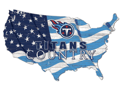 Tennessee Titans USA Shape Flag Cutout