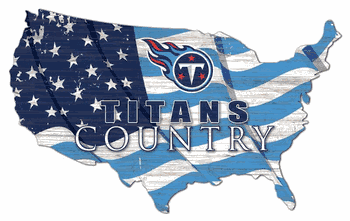 Tennessee Titans USA Shape Flag Cutout