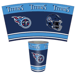 Tennessee Titans Wastebasket 3.3 Gallon Tin