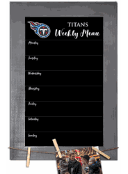 Tennessee Titans Weekly Chalkboard with frame & clothespins 11x19 Sign