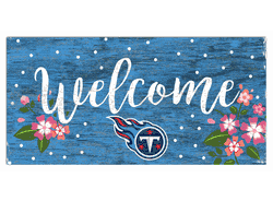 Tennessee Titans Welcome Floral 6x12 Sign
