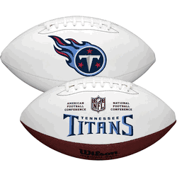 Tennessee Titans Wilson NFL Live Signature Autograph White Panel Football