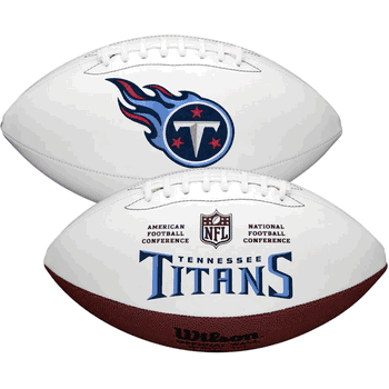 Tennessee Titans Wilson NFL Live Signature Autograph White Panel Football