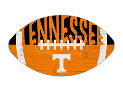 Tennessee Volunteers 12" Football Cutout Sign with City Name