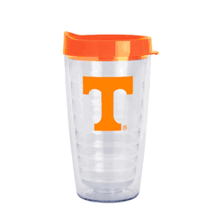Tennessee Volunteers 16oz Flipside Dbl Wall Clear Tumbler