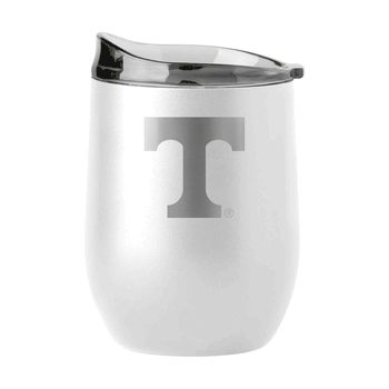 Tennessee Volunteers 16oz White Etch Powder Coat Curved Bev
