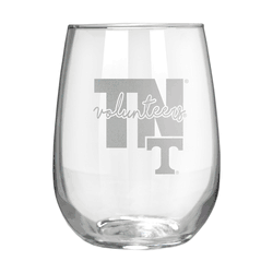Tennessee Volunteers 17oz Stemmless Wine Glass