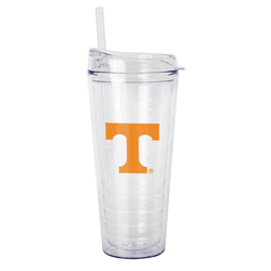 Tennessee Volunteers 22oz Flipside Dbl Wall Clear Tumbler