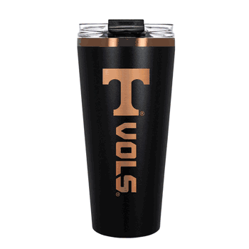 Tennessee Volunteers 32oz Black and Copper Big Slim with Straw