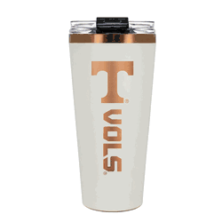 Tennessee Volunteers 32oz Crme and Copper Big Slim Tumbler with Straw