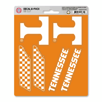 Tennessee Volunteers 6 Count Mini Decal Sticker Pack