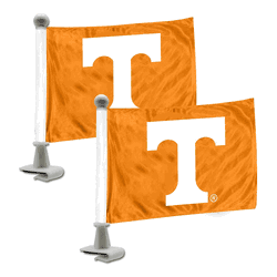 Tennessee Volunteers Ambassador Car Flags - 2 Pack Mini Auto Flags, 4in X 6in