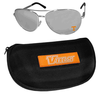 Tennessee Volunteers Aviator Sunglasses and Zippered Carrying Case