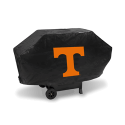 Tennessee Volunteers Black Deluxe Vinyl Grill Cover - 68" Wide/Heavy Duty/Velcro Staps