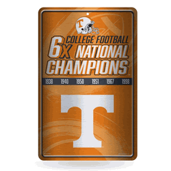 Tennessee Volunteers Champ 11" x 17" Home Decor Sign