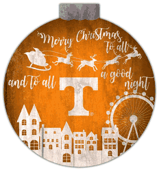 Tennessee Volunteers Christmas Village 12in Wall Art