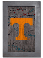 Tennessee Volunteers City Map 11x19 Sign