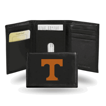 Tennessee Volunteers  Embroidered Genuine Leather Tri-fold Wallet 3.25
