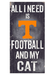 Tennessee Volunteers Football and My Cat 6x12 Sign
