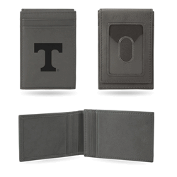 Tennessee Volunteers Gray Laser Engraved Front Pocket Wallet